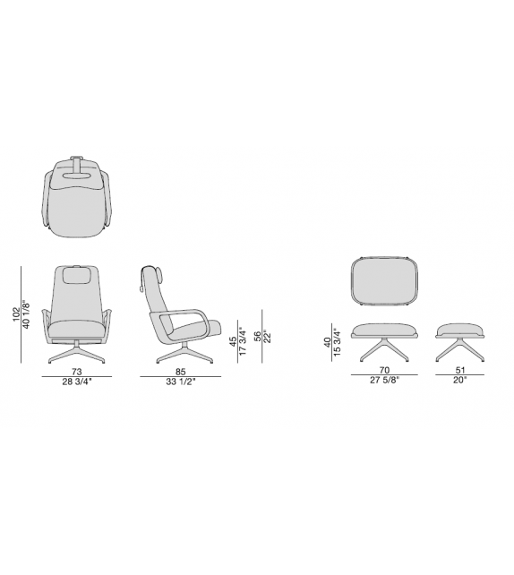 Cuna Lounge High Porada Armchair