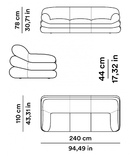 Solar XL Tacchini Canapé