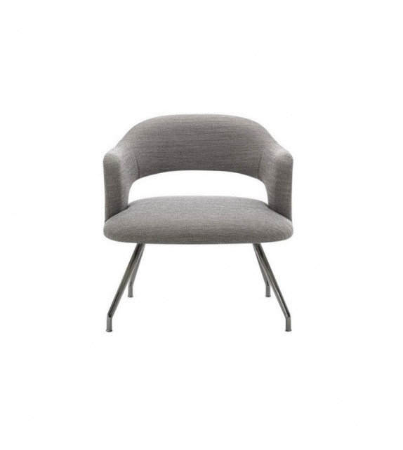 Alma Flexform Lounge Armchair with Aluminium Base