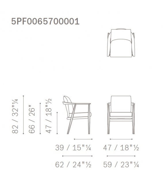 Viola Essence Poltrona Frau Armstuhl