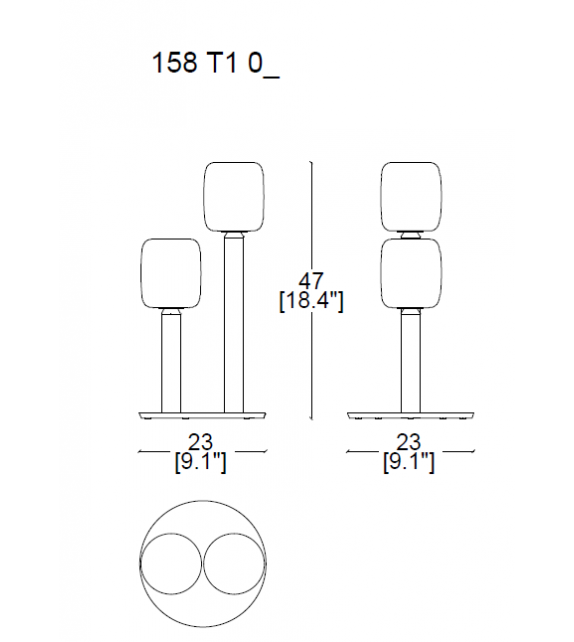 Samambu Cassina Lámpara de Mesa