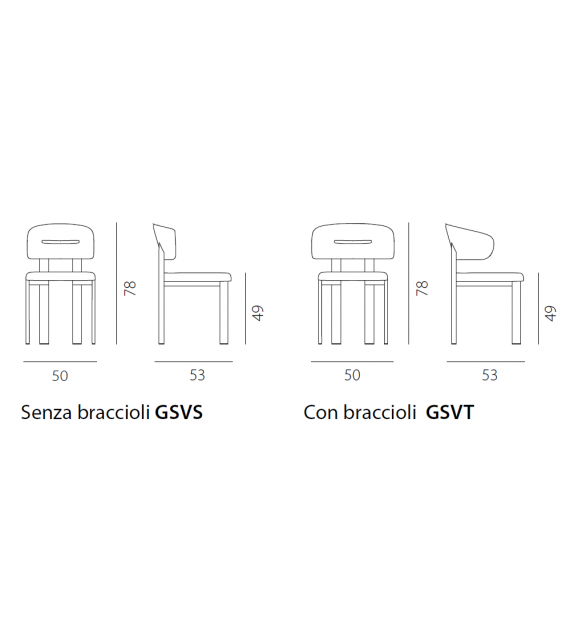 Velvet Riflessi Stuhl