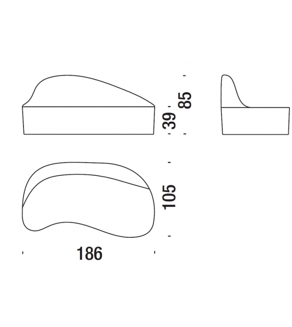 Saruyama Island Canapé 2 Places Major Moroso