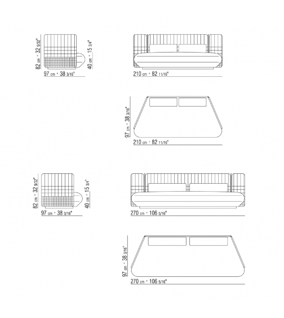 Everett Outdoor Flexform Canapé