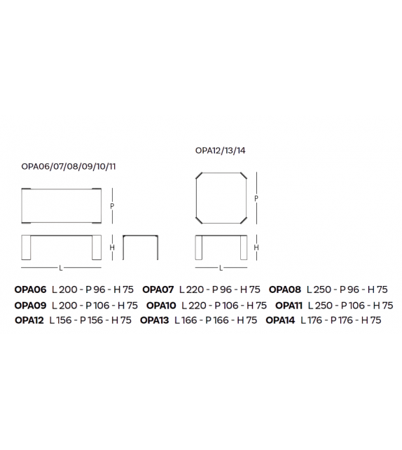 Opalia Table Glas Italia