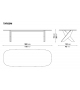 Ares Maxalto Ellipsentisch mit Marmorplatte
