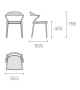 Ori Rimadesio Silla con Asiento Tapizado