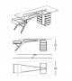 2690 Cavour Smoked Zanotta Writing Desk