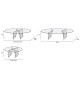 Lambda Rimadesio Table avec Plateau en Verre