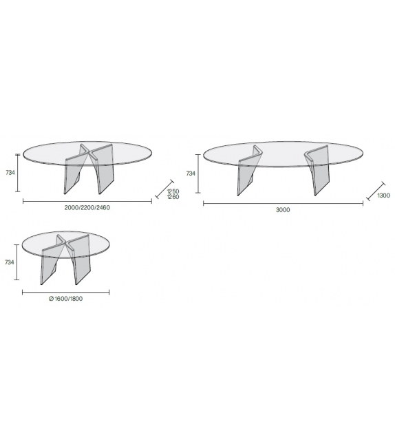 Lambda Rimadesio with Glass Top