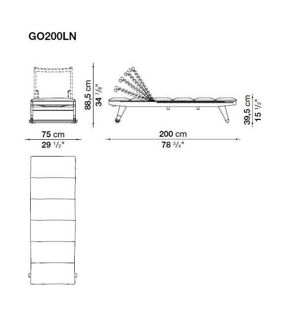 Gio B&B Italia Sunlounger Outdoor