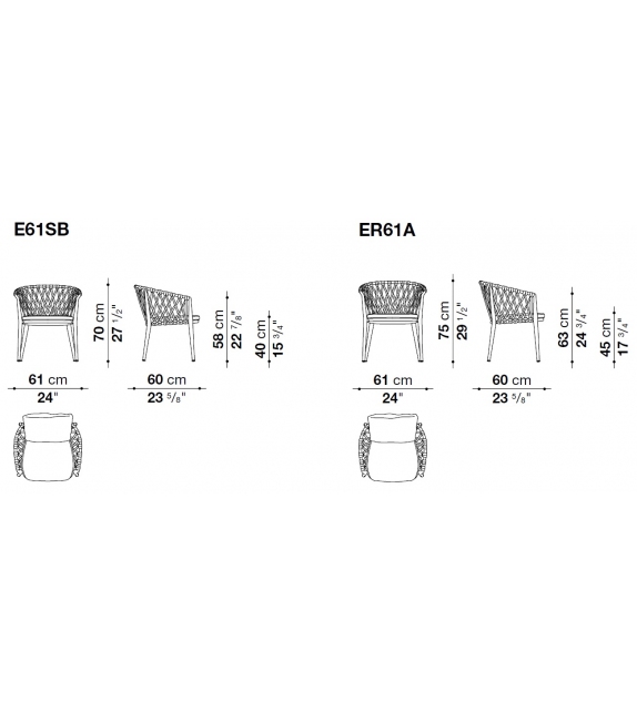 Erica B&B Italia Chaise Outdoor