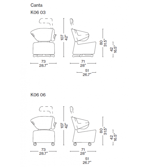 K06 Aki - Biki - Canta Sessel Cassina