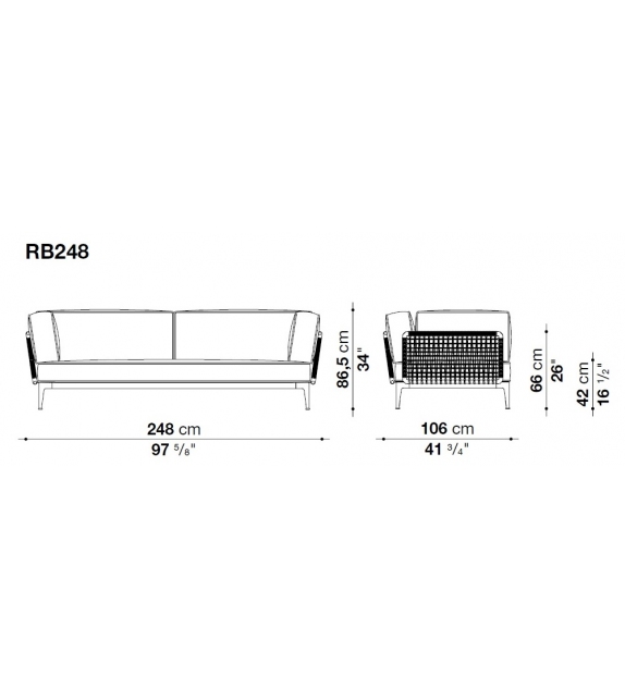 Ribes B&B Italia Outdoor Sofa
