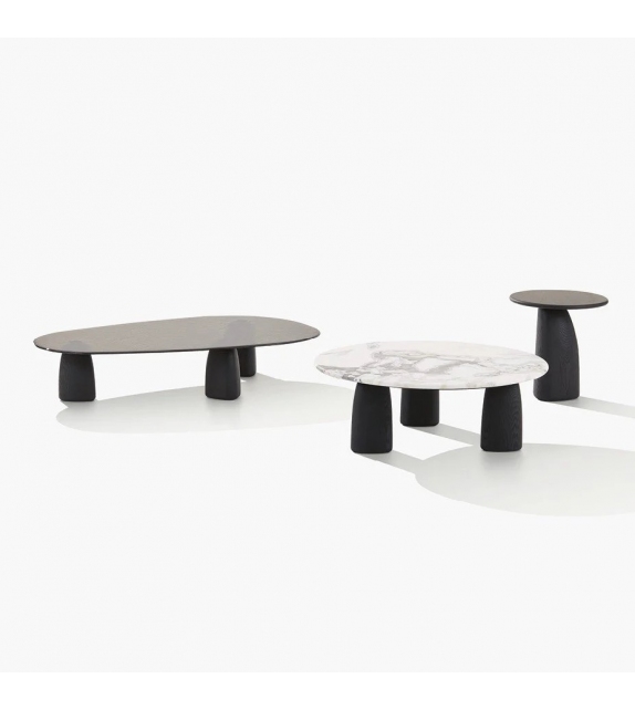 Strata Indoor Poliform Tavolino con Piano in Marmo