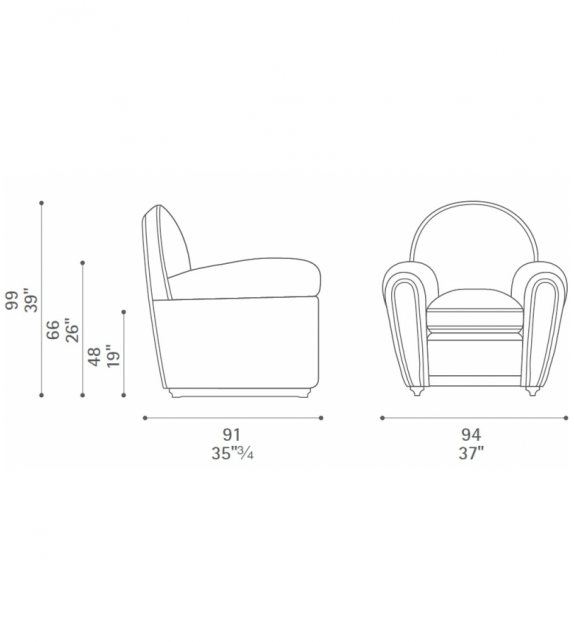 Listo para entregar - Vanity Fair Sillón Poltrona Frau - SC 127 Siam