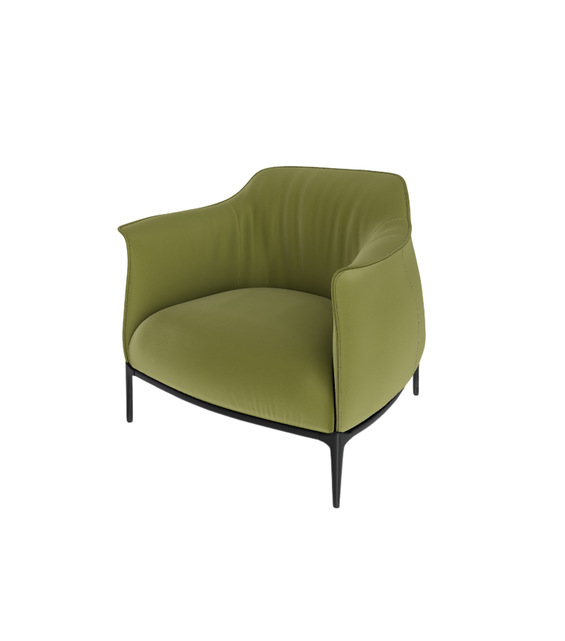 Ready for shipping - Archibald Poltrona Frau Armchair - SC 175 Bengali Green