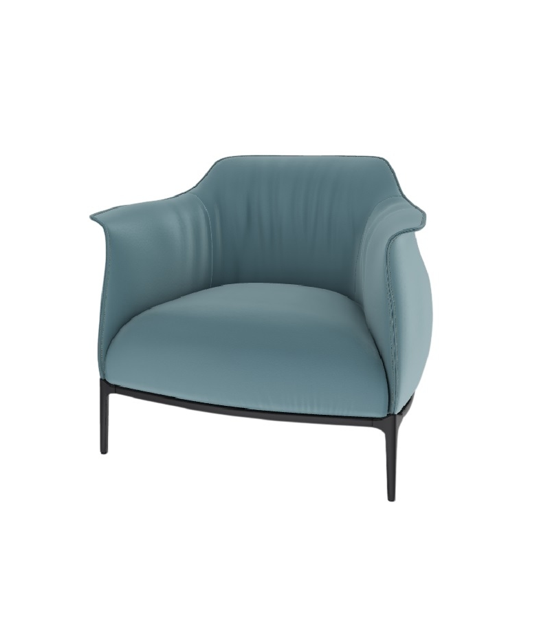 Ready for shipping - Archibald Poltrona Frau Armchair - SC 274 Fresco Blue