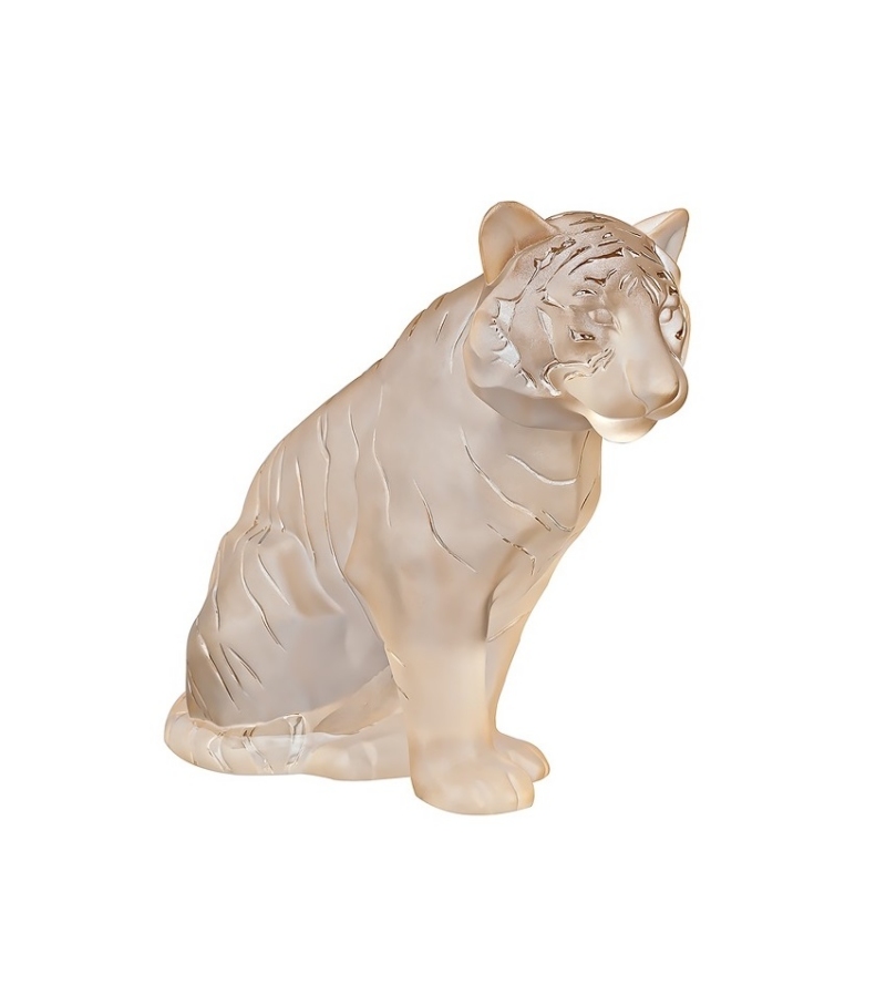 Sitting Tiger Grand Lalique Skulptur