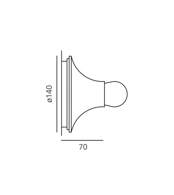 Prêt pour l'expédition - Teti Artemide Applique/Plafonnier - Transparent
