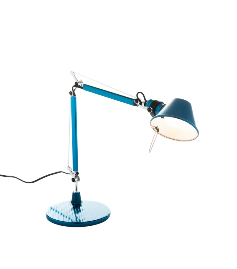 Pronta consegna - Tolomeo Micro Artemide Lampada Da Tavolo con Base - Blu