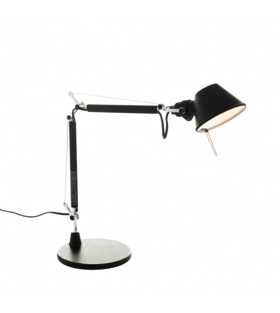 Prêt pour l'expédition - Tolomeo Micro Artemide Lampe De Table avec Base - Noir