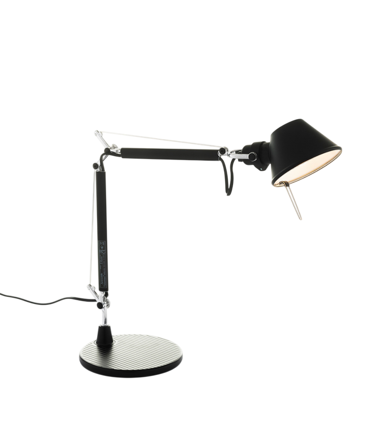 Ready for shipping - Tolomeo Micro Artemide Table Lamp with Base - Black