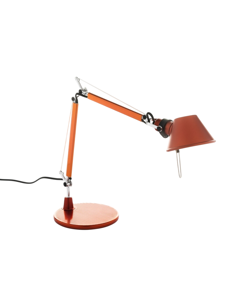 Listo para entregar - Tolomeo Micro Artemide Làmpara De Mesa con Base - Naranja Anodizado