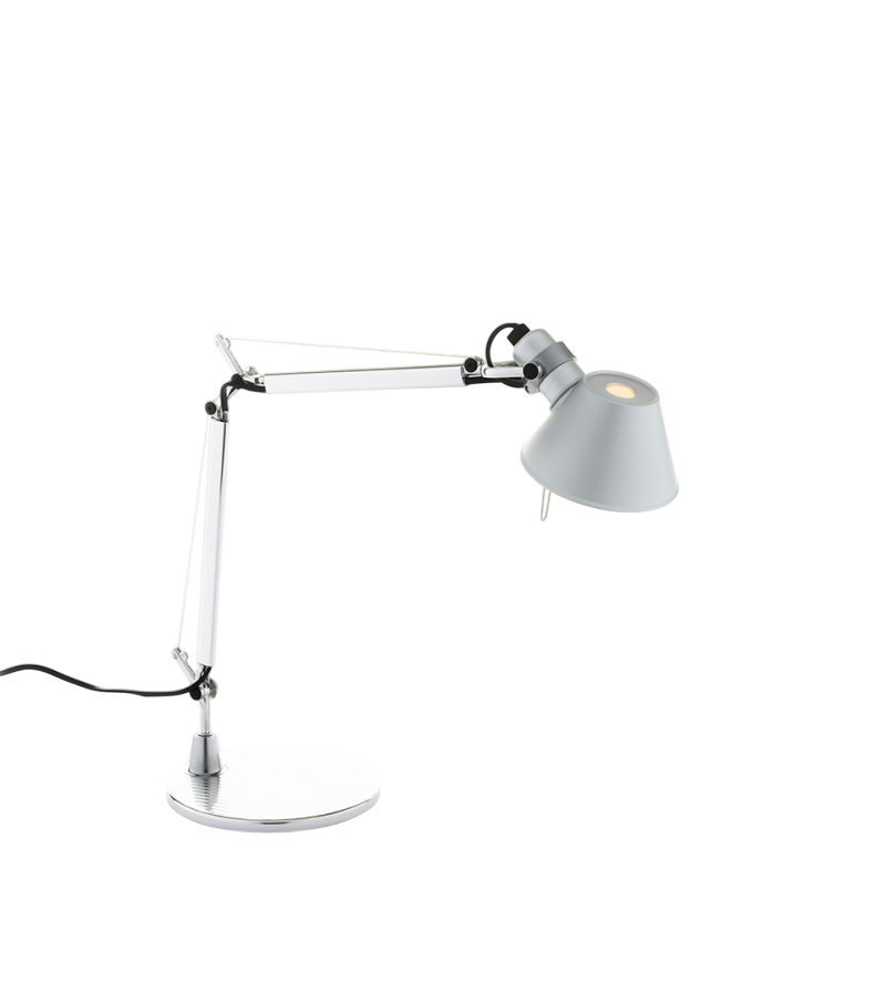 Versandfertig - Tolomeo Micro Artemide Tischleuchten mit Basis - Aluminium