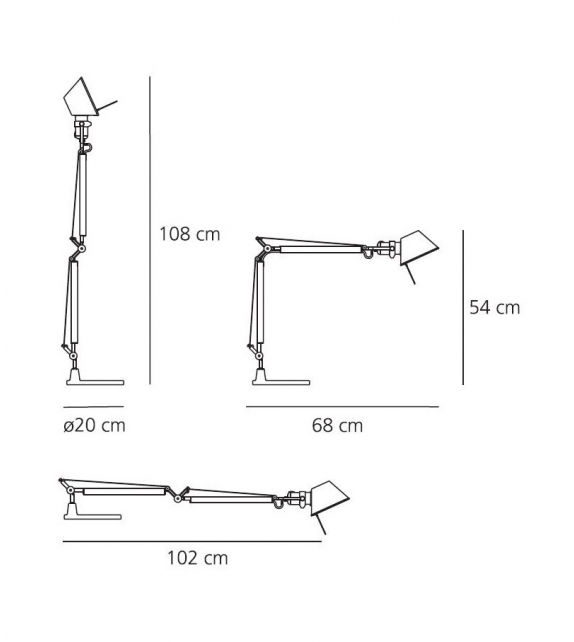 Versandfertig - Tolomeo Mini Halo Artemide Tischleuchte - Weiß