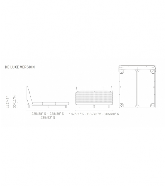 Pronta consegna - Coupé De Luxe Poltrona Frau Letto - SC 23 Tortora/170x200