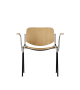 DSC 106 Anonima Castelli Silla en Madera con Reposabrazos