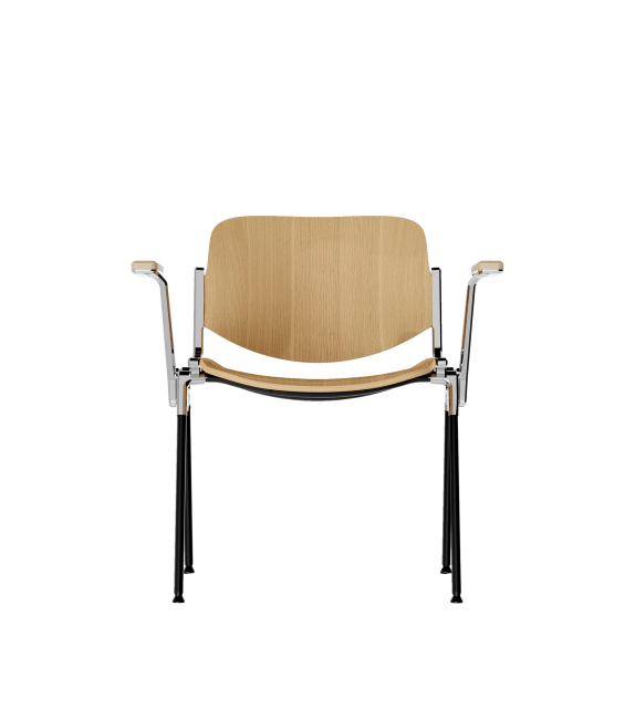 DSC 106 Anonima Castelli Wooden Chair with Armrests