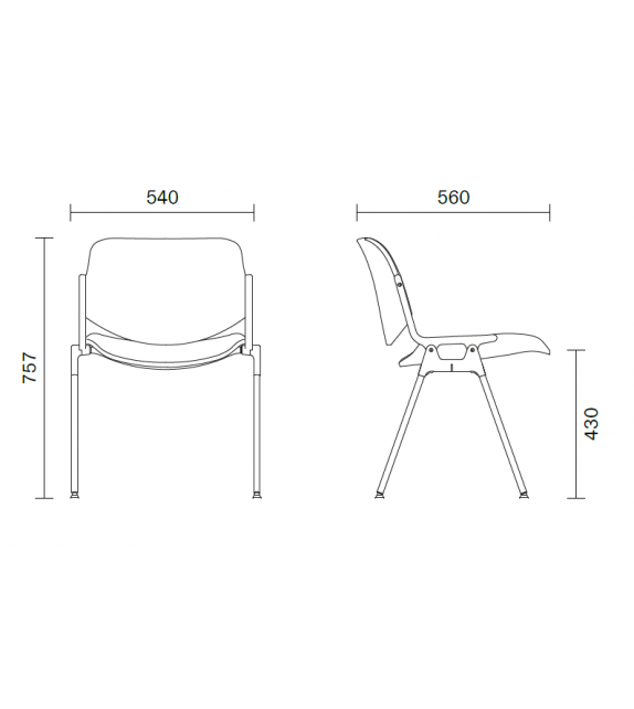DSC 106 Anonima Castelli Upholstered Chair