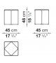 Listo para entregar - Lemante B&B Italia Mesita - Gris/H 48