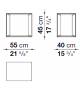 Pronta consegna - Pablo B&B Italia Outdoor Tavolino - 55x40
