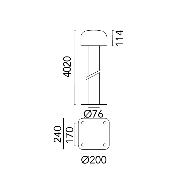 Bellhop Bollard Flos Lampadaire