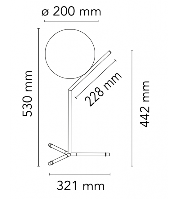 Ready for shipping - IC T1 High Table Lamp Flos - Brass