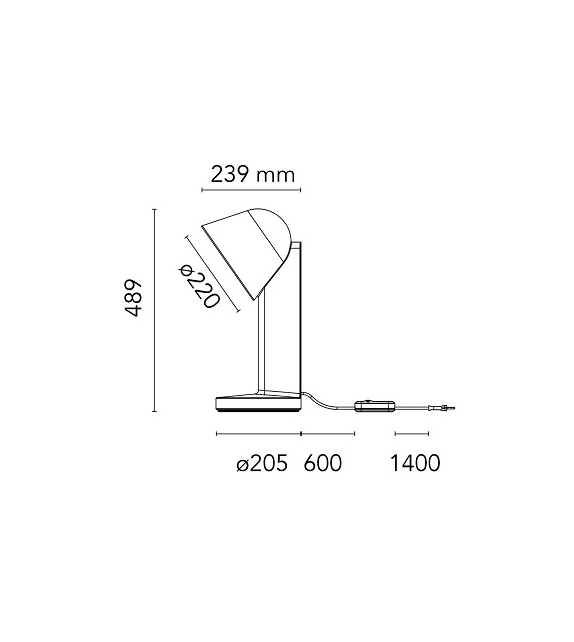 Listo para entregar - Céramique Down Flos Lámpara de Mesa - Verde Musgo