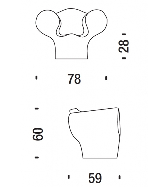 Soft Little Easy Small Armchair Moroso
