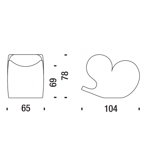 Soft Heart Petit Fauteuil Moroso