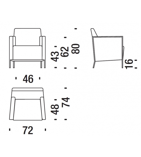 Steel Petit Fauteuil Lounge en Acier Moroso