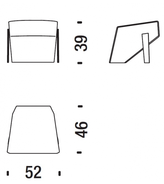 Silver Lake A Pouf Moroso