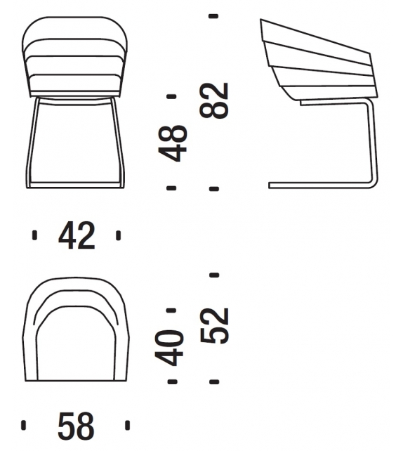 Rift Chair Cantilever Moroso