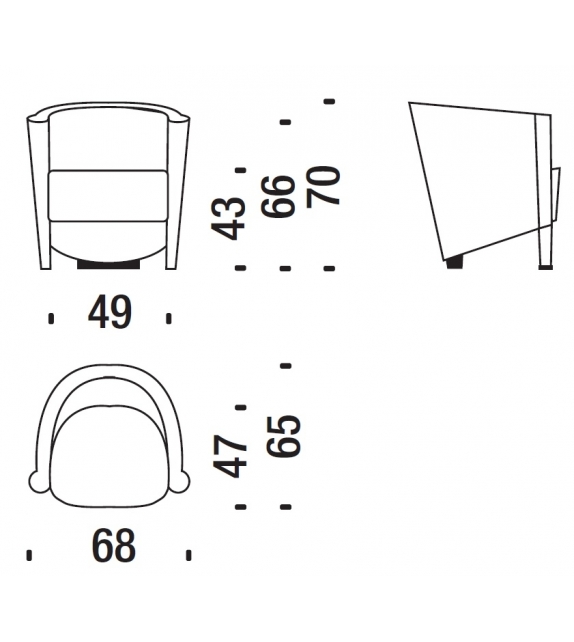 Rich Small Armchair Moroso