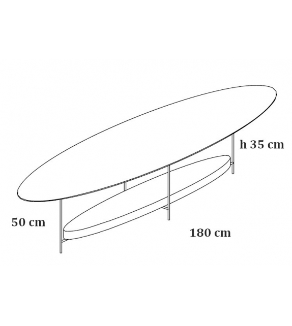 Panna Cotta Table Basse Ovale Molteni&C