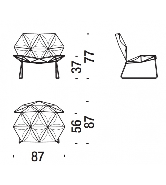 Antibodi Poltrona Multicolor con Petali Moroso