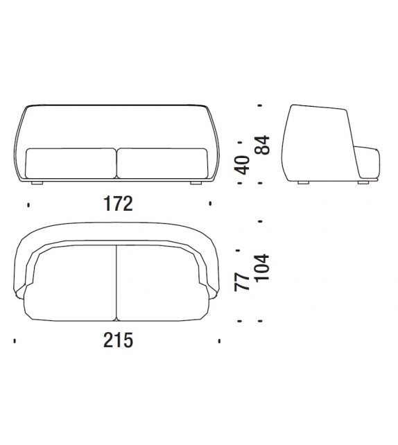 Redondo Sofà 2 Plazas Moroso