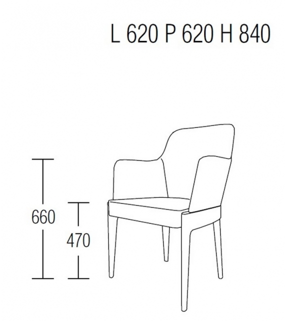 Chelsea Chaise avec Accoudoirs Molteni&C