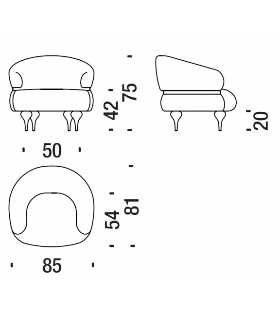Chubby Chic Armchair Diesel with Moroso